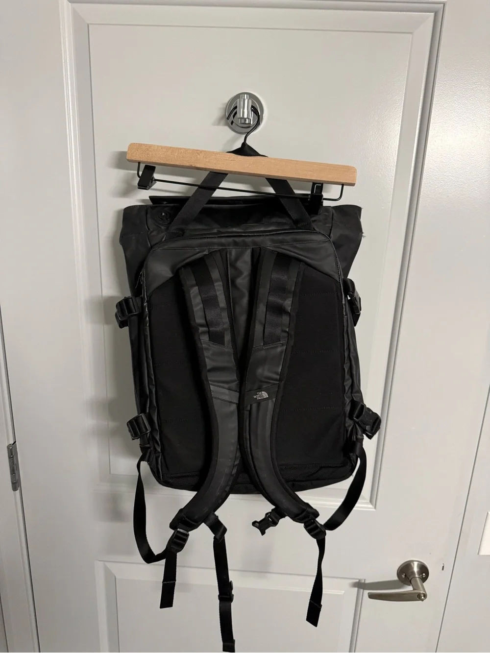 The North Face Black Roll-Top Travel Backpack